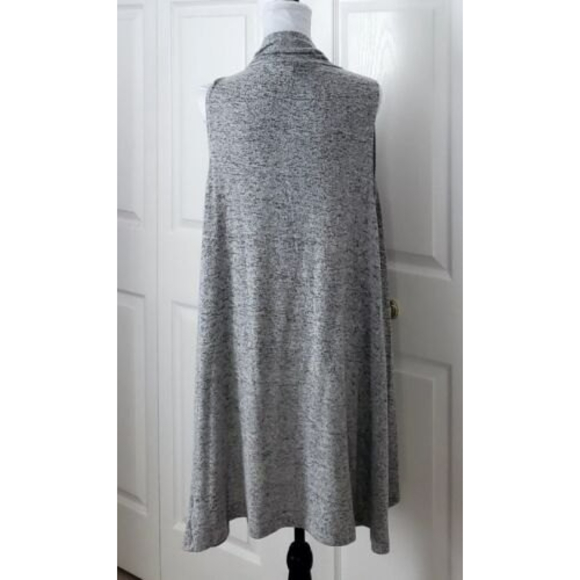 Olivia Sky Women's Gray Classic Open Front Draped Cardigan Nkit Vest Sz XL - Picture 4 of 6
